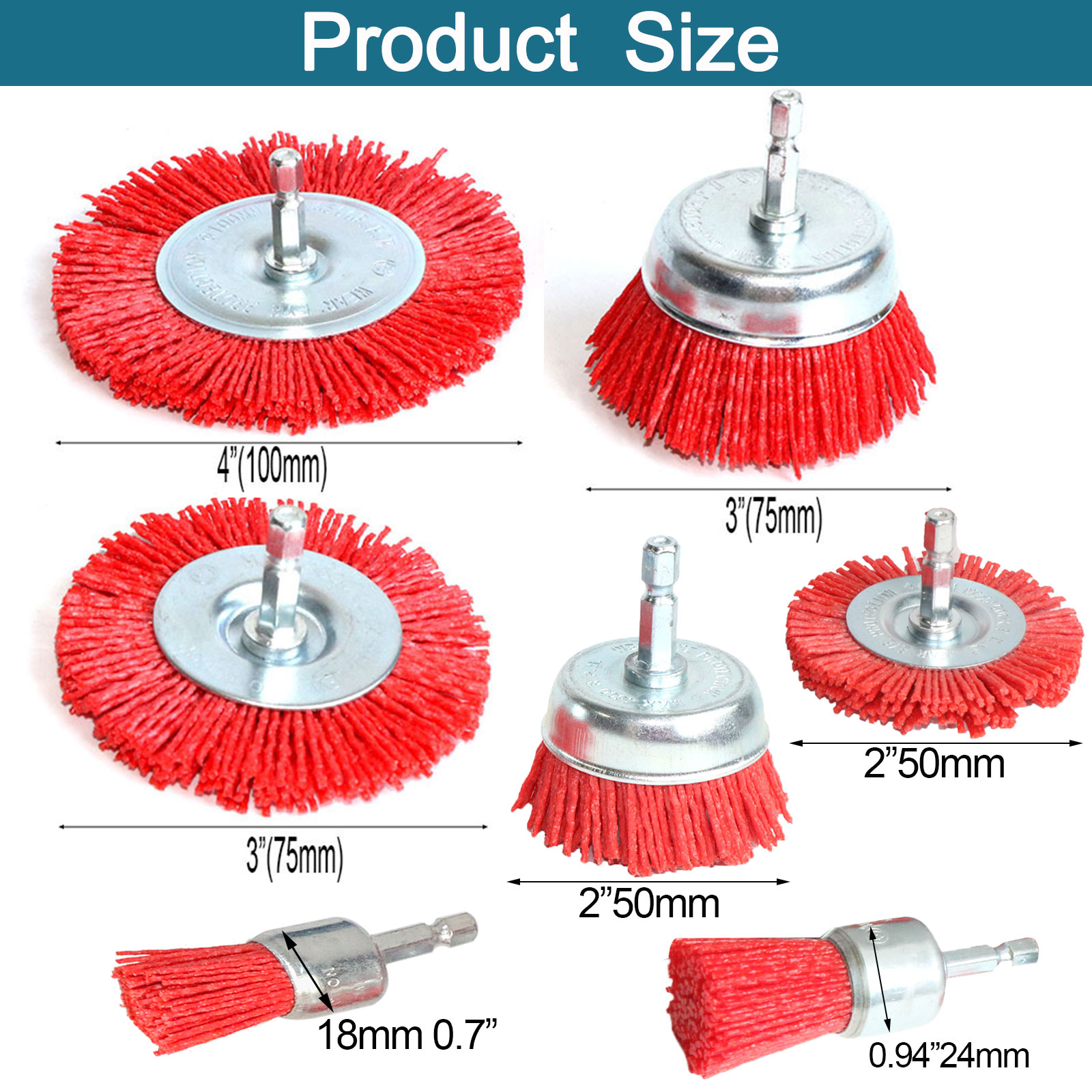 Nylon Cup Brush Abrasive Wire  - огляд і ціна Woodworking Drills