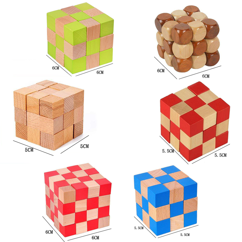 Square Snake Cube Wooden Brain - огляд і ціна Woodworking Game