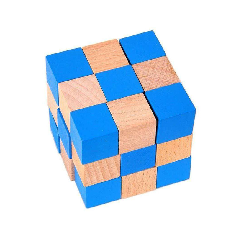 Square Snake Cube Wooden Brain - огляд і ціна Woodworking Game