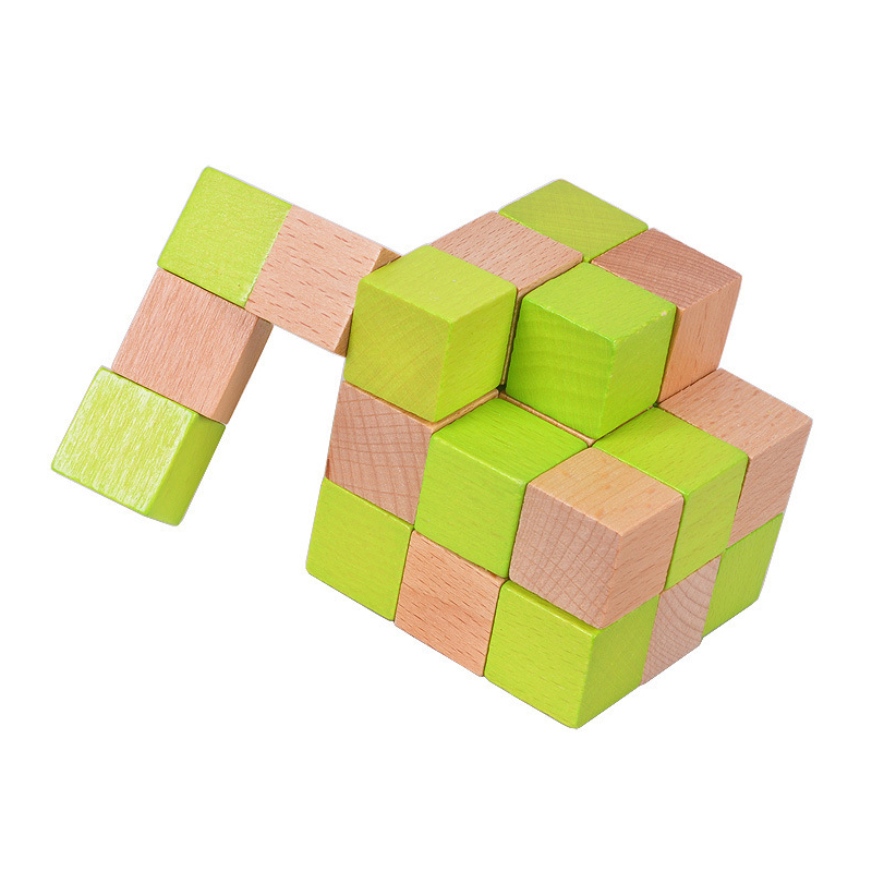 Wooden Snake Cube Puzzle IQ Lo - огляд і ціна Woodworking Game