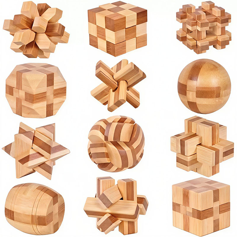 NEW 4.5CM Lu Ban Lock Puzzle B - огляд і ціна Woodworking Game