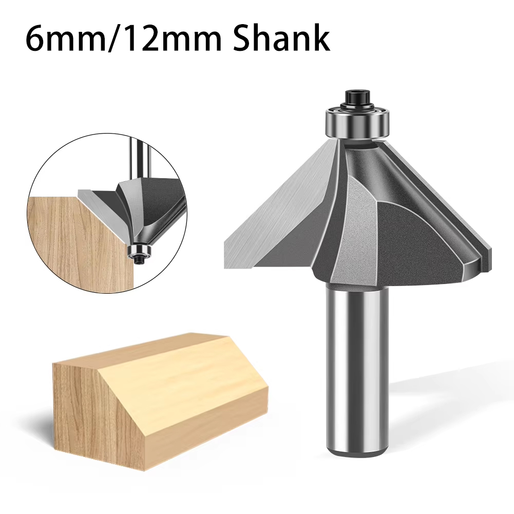 6mm 12mm Shank 45 Degree Bevel - огляд і ціна Woodworking Edge Corner Planer