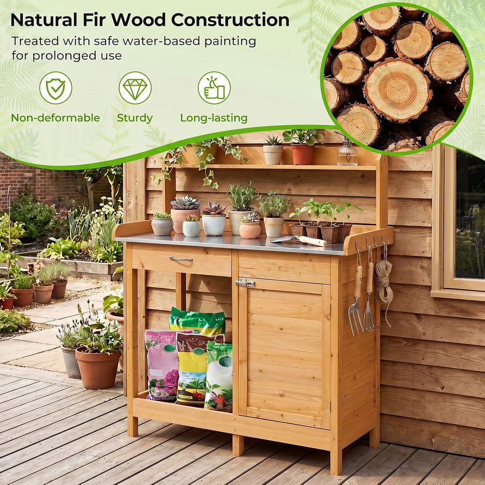 Outdoor Potting Bench Table Wo - огляд і ціна Woodworking Bench
