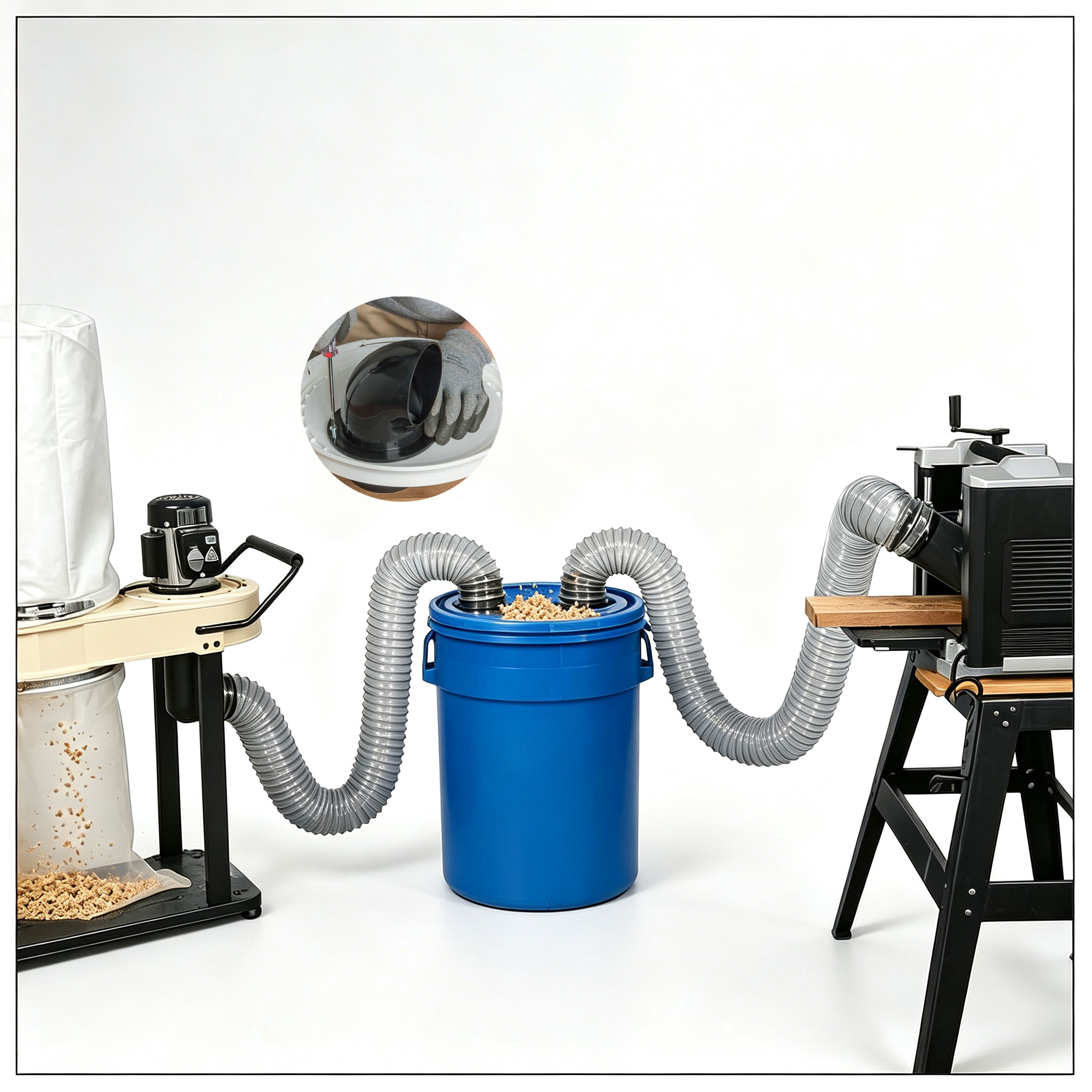 100mm Woodworking Cyclone Dust - огляд і ціна Woodworking Dust Collector